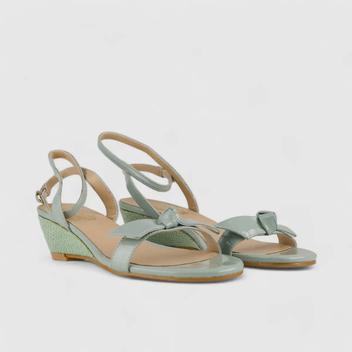 Bulbul Wedge Sandal Green CAR5013 Wedges | familyshoecentre