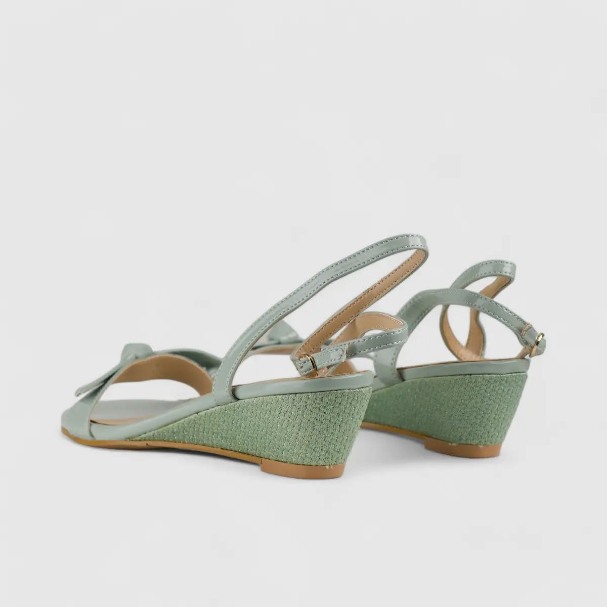 Bulbul Wedge Sandal Green CAR5013 Wedges | familyshoecentre