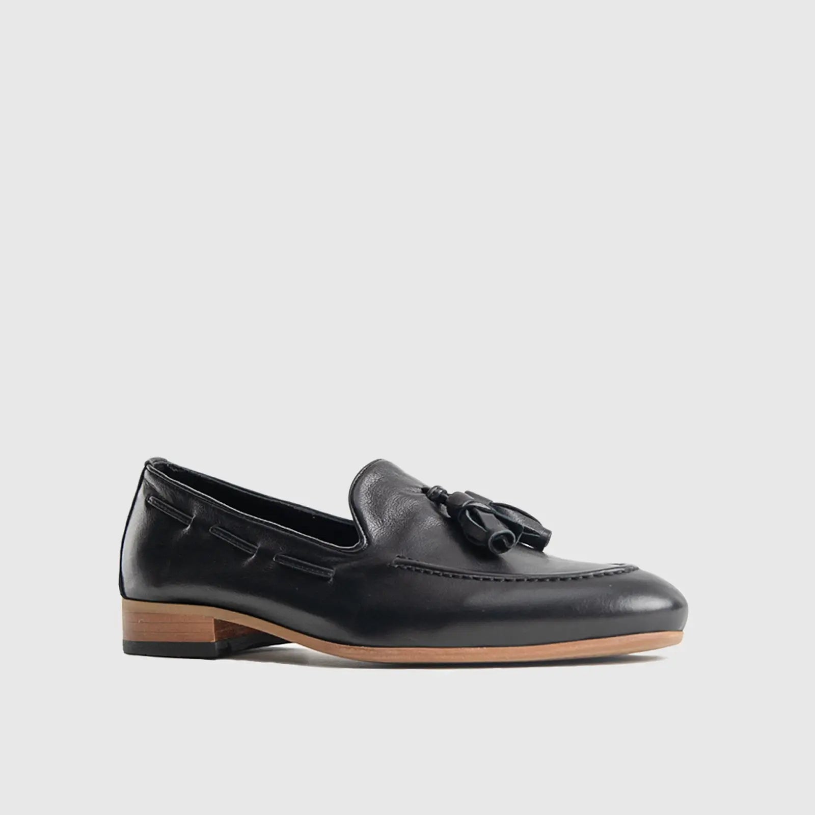 Bulletti Casual Slip On Loafers - 002 Black Loafers | familyshoecentre
