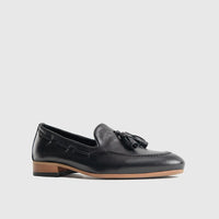 Bulletti Casual Slip On Loafers - 002 Black Loafers | familyshoecentre