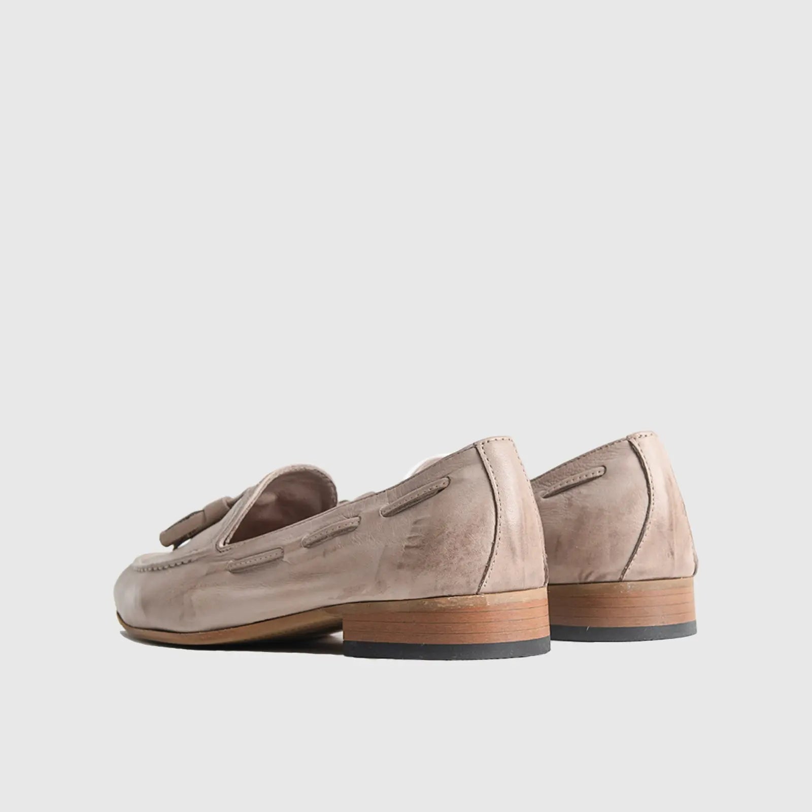Bulletti Casual Slip On Loafers - 002 Grey Loafers | familyshoecentre