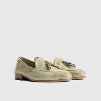 Bulletti Casual Slip On Loafers 002 - Light Green Loafers | familyshoecentre