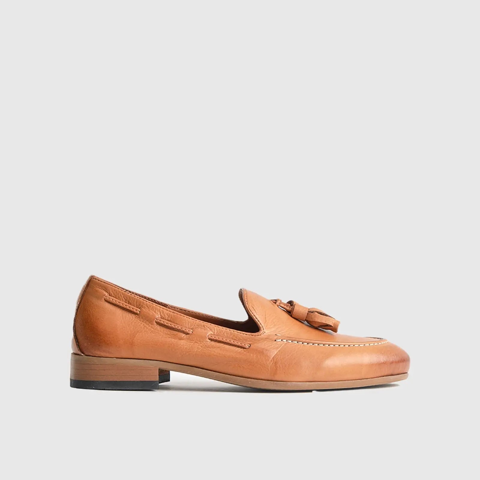 Bulletti Casual Slip On Loafers - 002 Tan Loafers | familyshoecentre