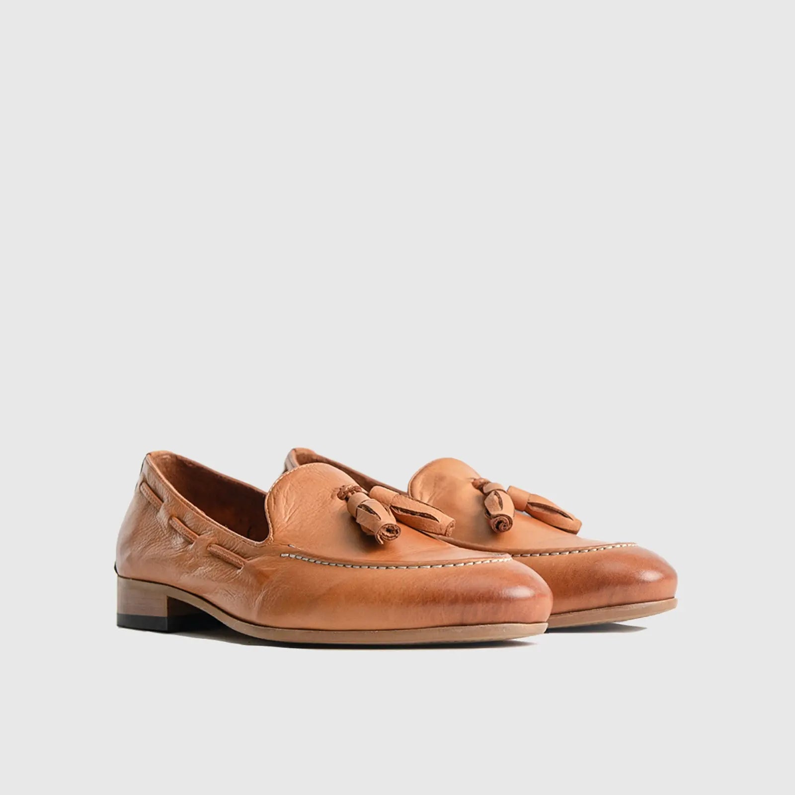 Bulletti Casual Slip On Loafers - 002 Tan Loafers | familyshoecentre