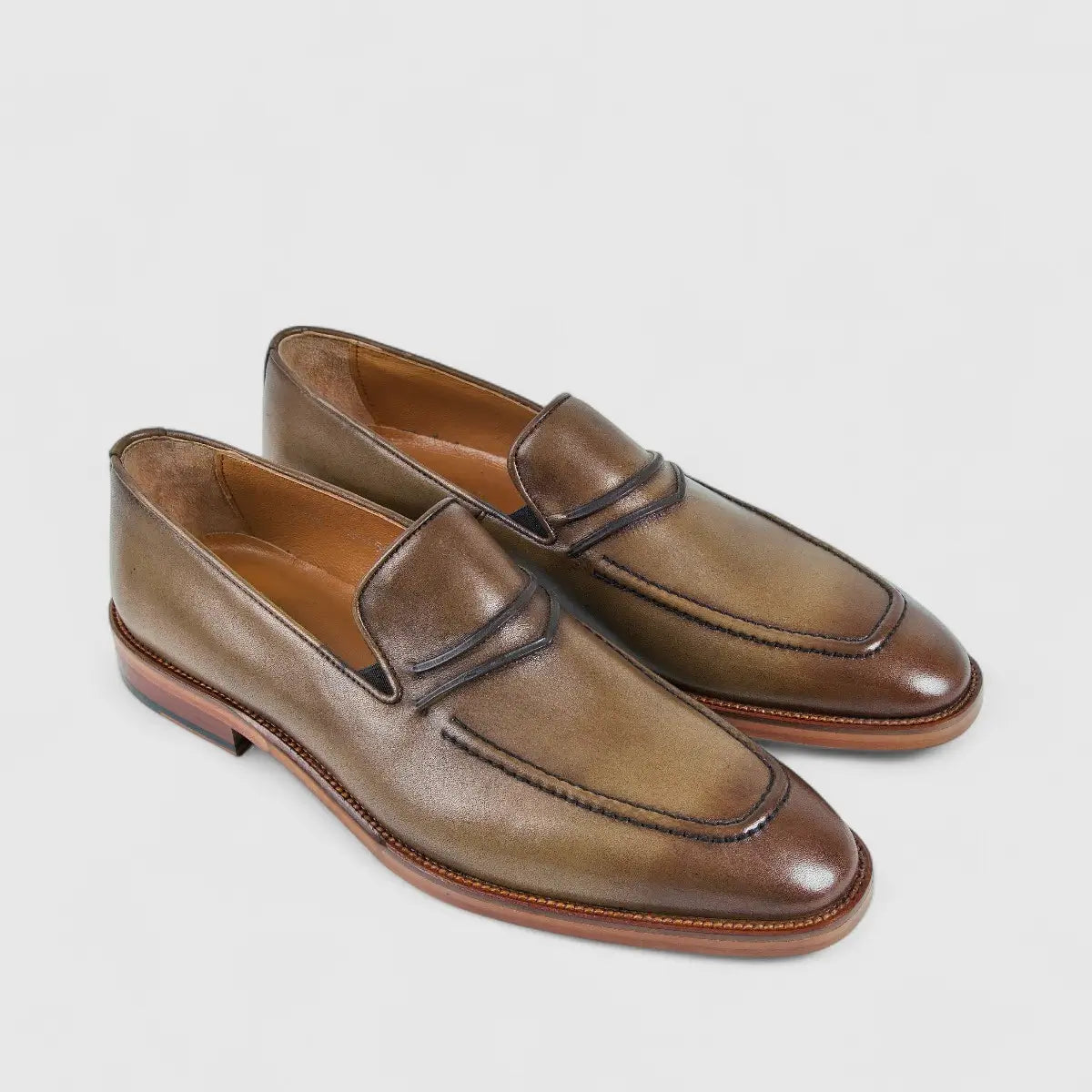 Bulletti Dress Slip Ons Walnut 2-450 BC21 Oxfords | familyshoecentre