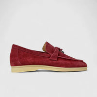 Bulletti Ladies Suede Loafer W2406080 Red BL5 Loafers | familyshoecentre