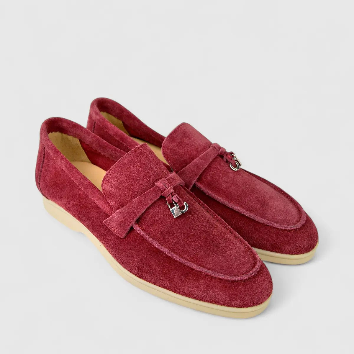 Bulletti Ladies Suede Loafer W2406080 Red BL5 Loafers | familyshoecentre