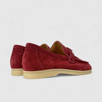 Bulletti Ladies Suede Loafer W2406080 Red BL5 Loafers | familyshoecentre