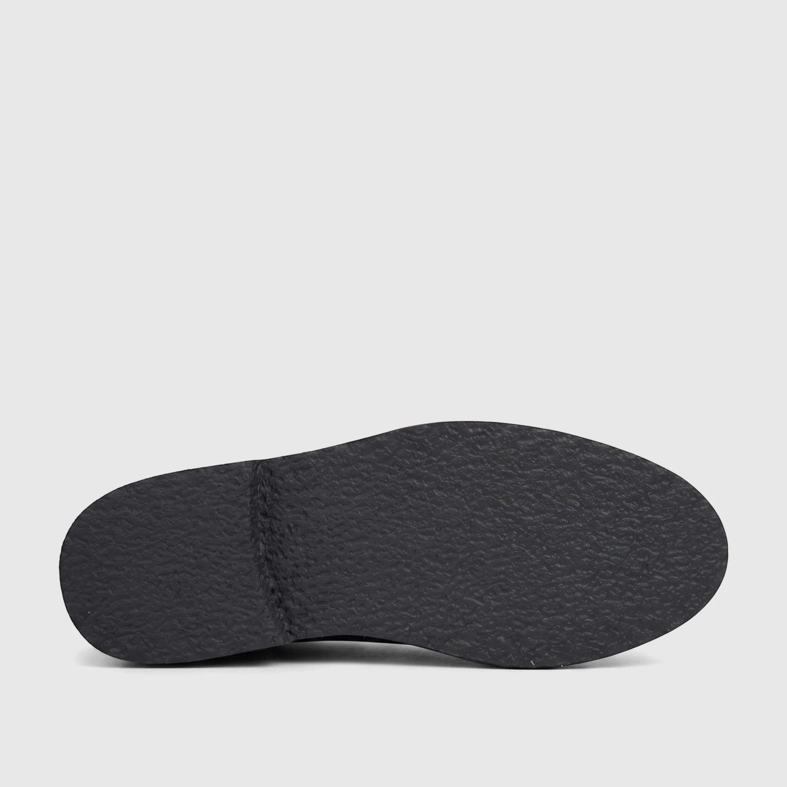 Bulletti men's black chunky sole shoe, detailed view of the textured rubber outsole.