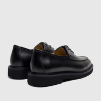 Bulletti Men's Leather Chunky Sole Lace Up B7799M Odyssey Black Patent BK33 shoes on a white background, viewed from the