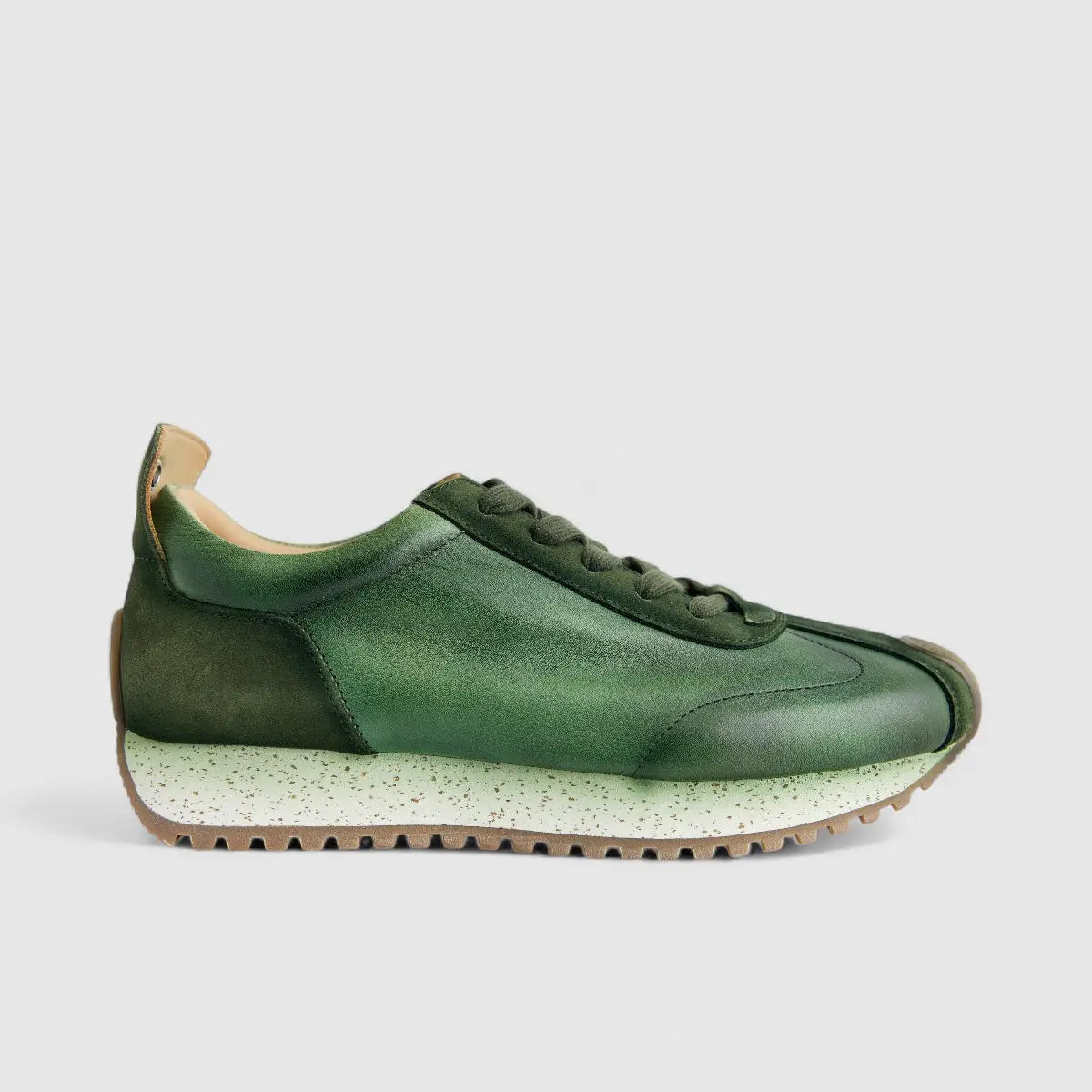Bulletti Men's Leather Sneaker W2409050  Enzo Green BK16