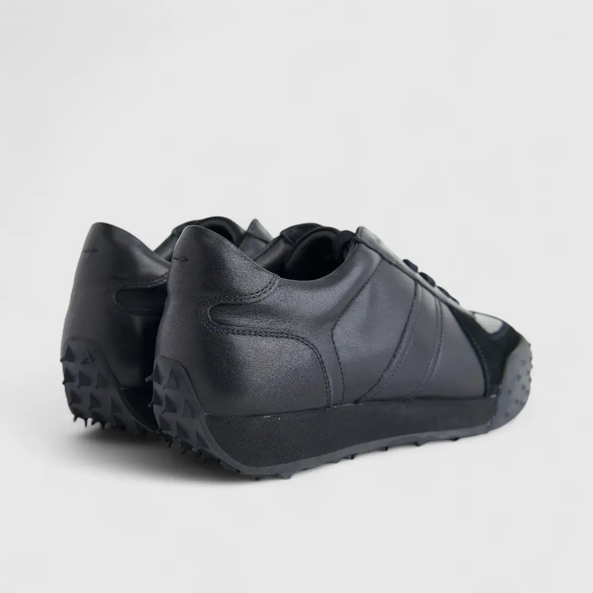 Bulletti Men's Leather Sneaker F2305978 Milo Black Mono BK14