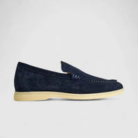 Bulletti Men's Suede Loafer F2406048 Blue BK1 Loafers | familyshoecentre