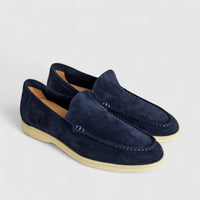 Bulletti Men's Suede Loafer F2406048 Blue BK1 Loafers | familyshoecentre