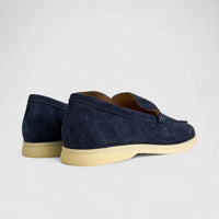 Bulletti Men's Suede Loafer F2406048 Blue BK1 Loafers | familyshoecentre
