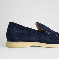 Bulletti Men's Suede Loafer F2406048 Blue BK1 Loafers | familyshoecentre