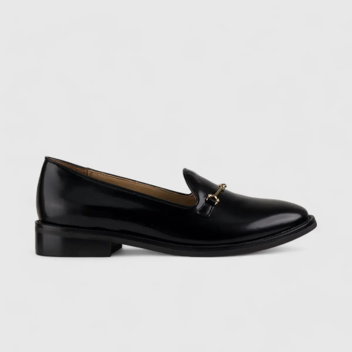 Morbido Leather Moc Pump Loafer Black NSH500-18