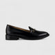 Morbido Leather Moc Pump Loafer Black NSH500-18