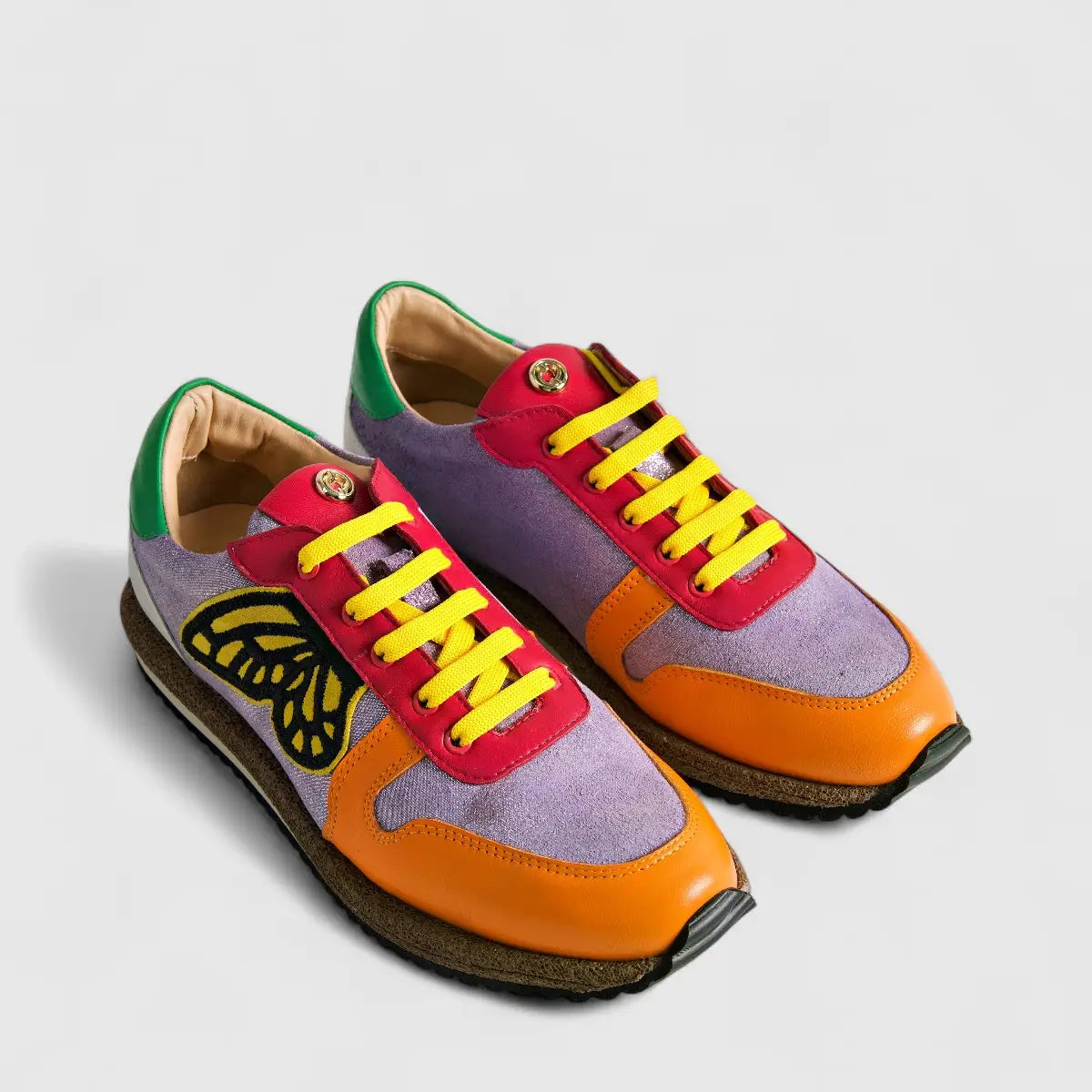 Poletto Ladies Leather Sneaker Multi Butterfly 4257163 Sneakers | familyshoecentre