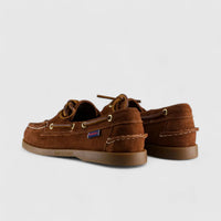 Sebago Docksides Portland Suede Brown Cognac Gum 7000G90 Loafers | familyshoecentre
