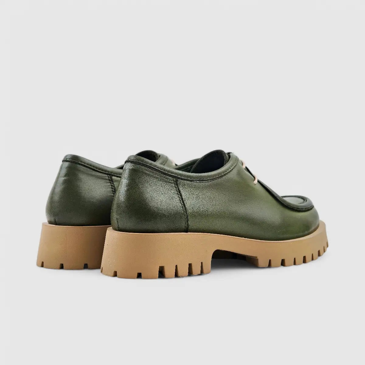 Sofia Mare Leather Lace Up Shoe Olive 10599 Oxfords | familyshoecentre