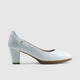 PC Dress Heel Court Shoe White 10755 Heels | familyshoecentre