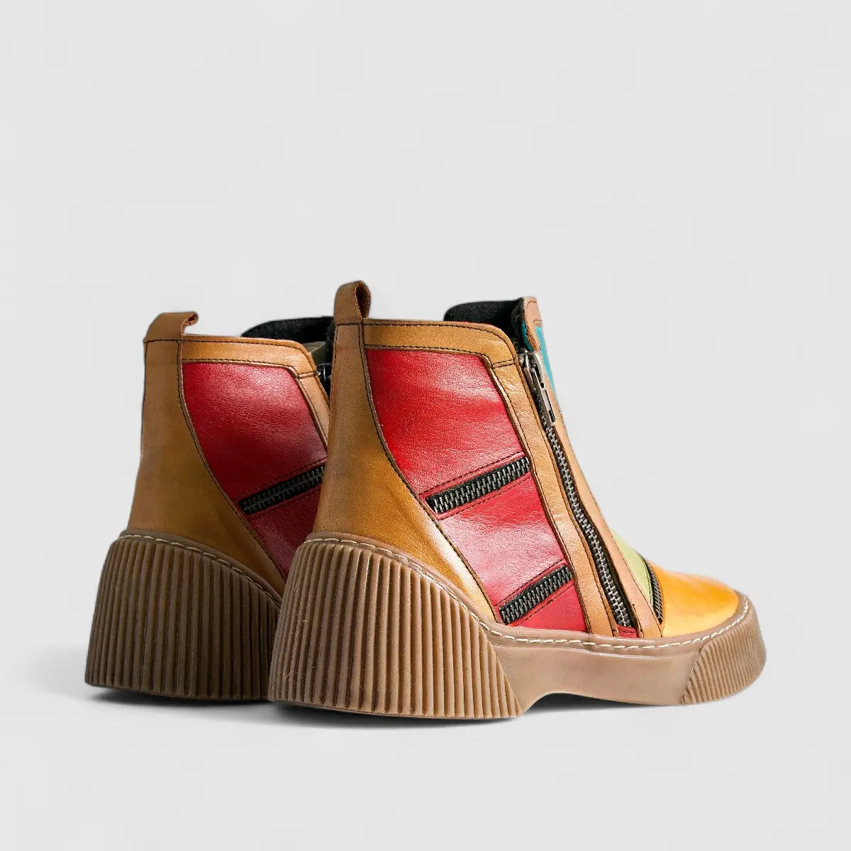 Karyoka Comfort Leather Boots 3119 Multi Boots | familyshoecentre