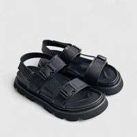 Formales Leather Sandal FM2526-13 Black FS13 Sandals | familyshoecentre
