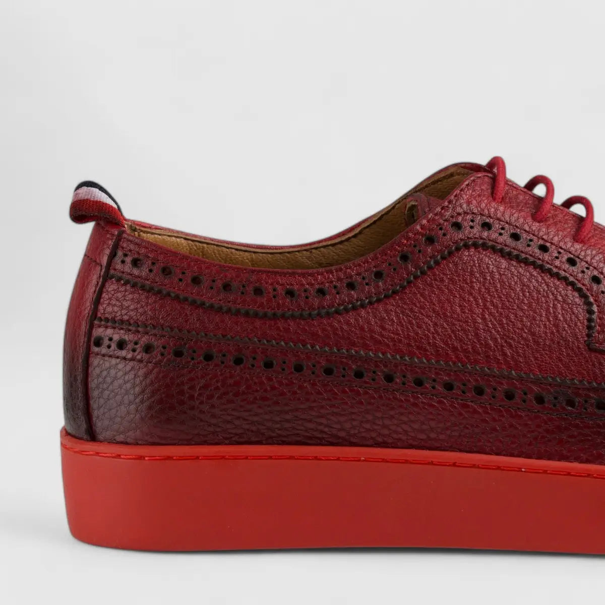 Formales Lace Up Leather Sneaker Red 4346 Oxfords | familyshoecentre