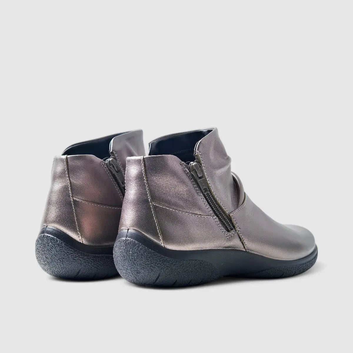 Hotter Murmur Comfort Boot Pewter Boots | familyshoecentre