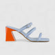 Bulbul Block Heel Sandal Blue CAR5017 Heels | familyshoecentre