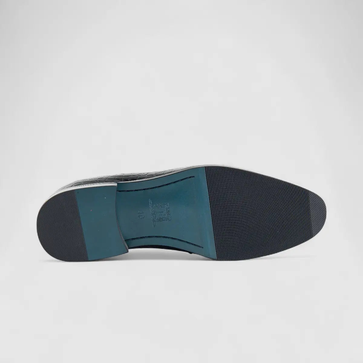 Formales Men's Leather Slip On With Tassel AE585-130 Black EL142