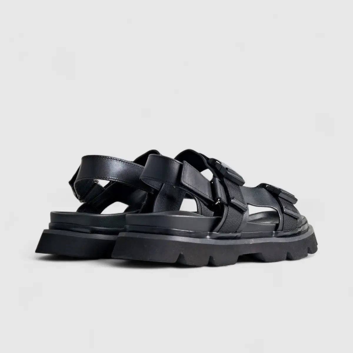 Formales Leather Sandal FM2526-13 Black FS13 Sandals | familyshoecentre