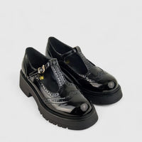 Bulbul Ladies Chunky Sole Shoe CAR-018 Black