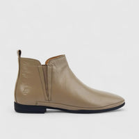 Hush Puppies Ladies Leather Ankle Boot Coraline 2 HPL01494 Mushroom DB34