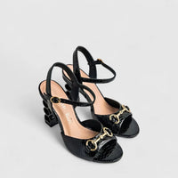Capelli Rossi Leather Ladies Sandal 11622 Black CR58