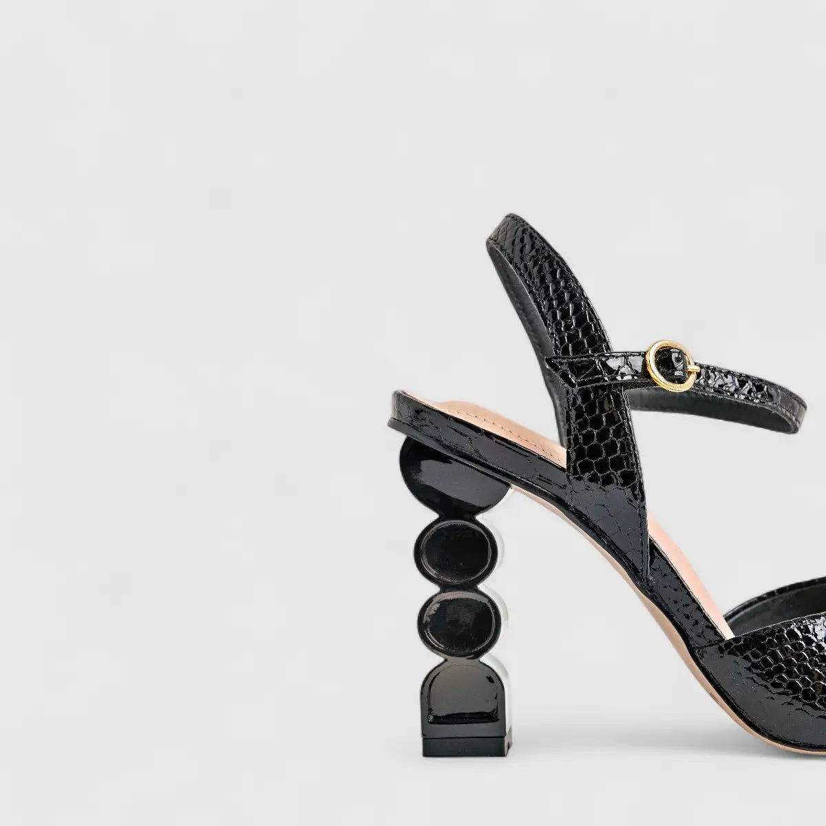 Capelli Rossi Leather Ladies Sandal 11622 Black CR58