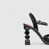 Capelli Rossi Leather Ladies Sandal 11622 Black CR58