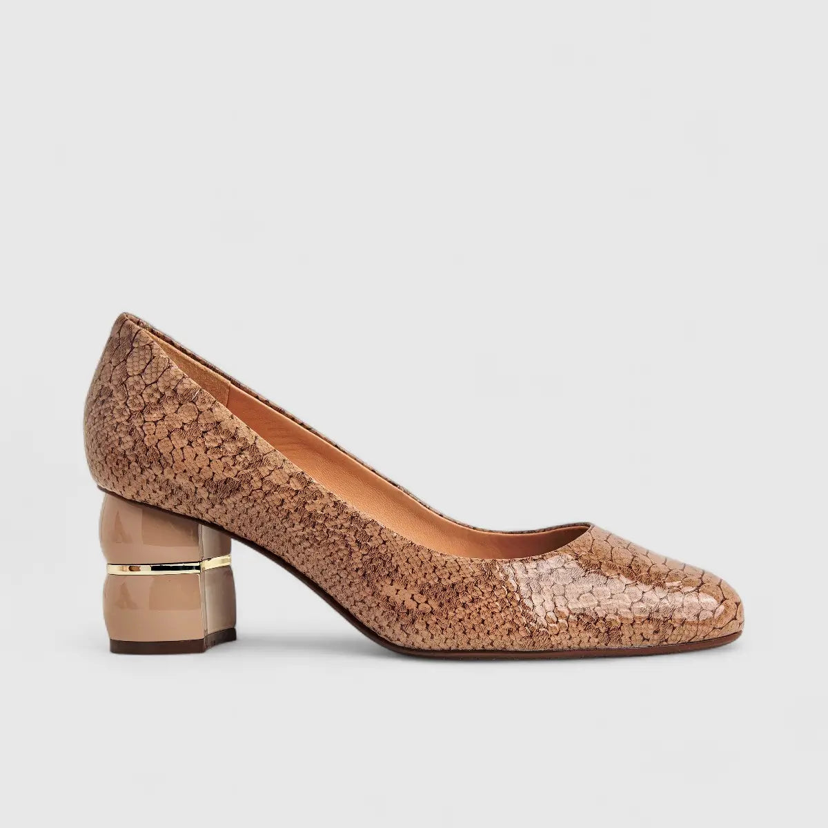 Capelli Rossi Leather Ladies Court Shoe 9912 Beige CR60