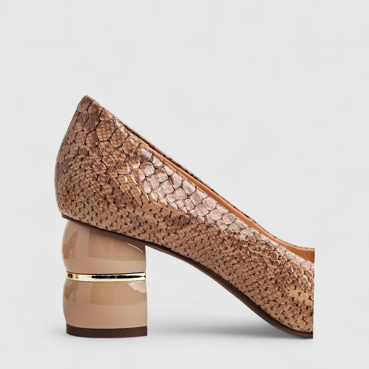 Capelli Rossi Leather Ladies Court Shoe 9912 Beige CR60
