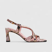 Capelli Rossi Leather Ladies Sandal 11534 Pink Snake CR61