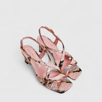Capelli Rossi Leather Ladies Sandal 11534 Pink Snake CR61
