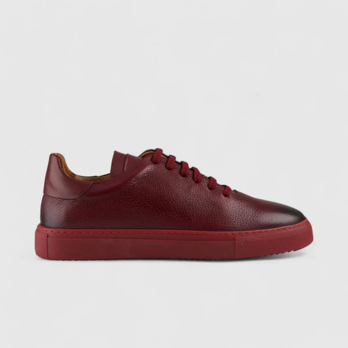 Formales Lace Up Leather Sneaker Burgandy Red 4289 Sneakers | familyshoecentre