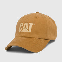 Bronze Cat Design Mark baseball cap with an embossed 'CAT' logo on the front, displayed at a slight angle.