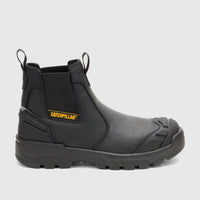 Black Cat Men's Striver XL Dealer S3 FO SC LG HRO SR Safety Boot, shown in a side profile view, highlighting its durable