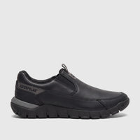 Black Cat Men's Versage P727014 slip-on casual shoe with durable upper and rugged sole, shown in a side profile on a white