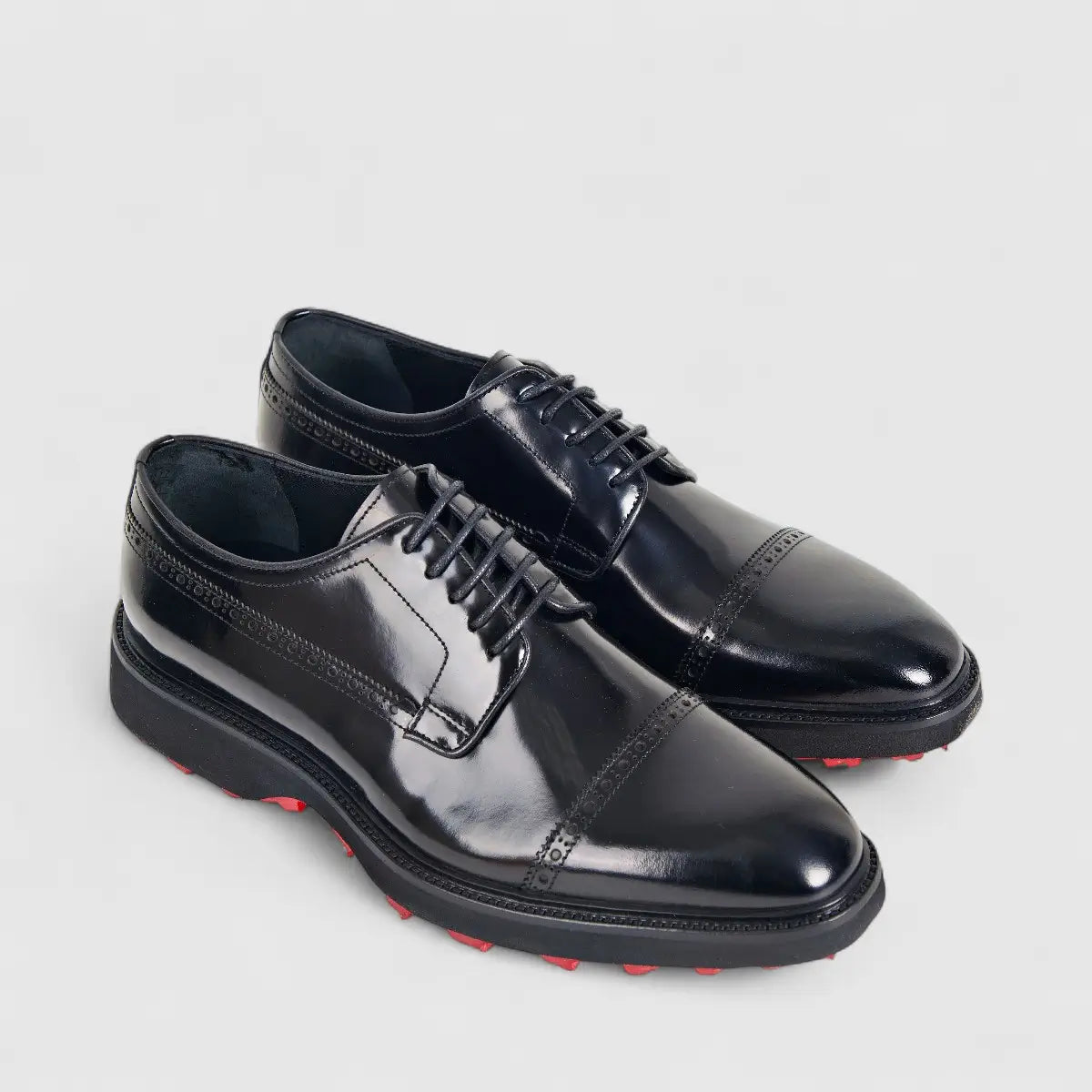 Formales Men's Leather Chunky Sole Lace Up 0495 Black FC114