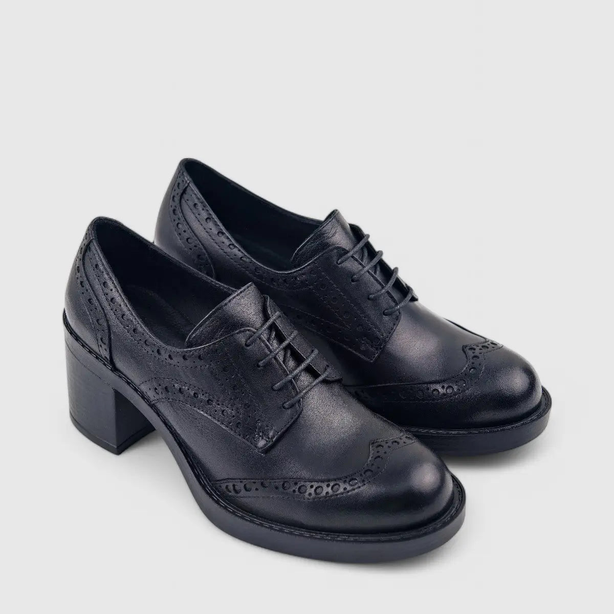 Sofia Mare Leather Lace Up Shoe Black 11730 Oxfords | familyshoecentre