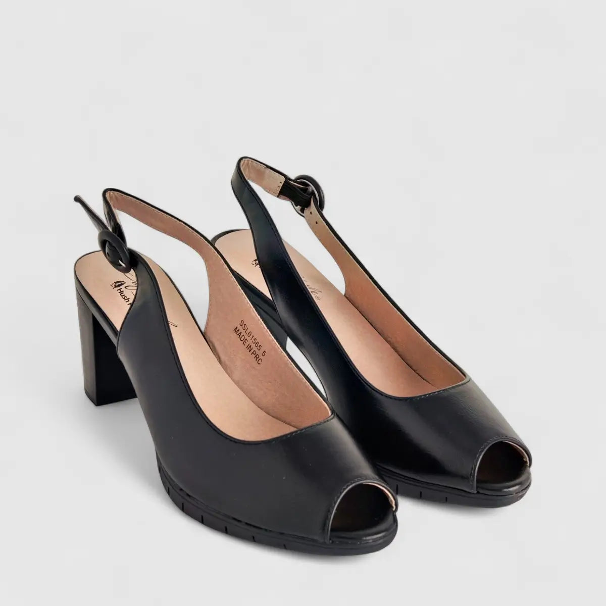 Hush Puppies Soft Style Ladies Block Heel Sandal Sindy SSL01565 Black SS271