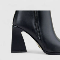 Bulbul Ladies Block Heel Ankle Boot Black CAR26-3